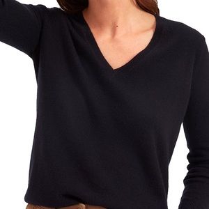 Everlane V Neck Sweater in Navy